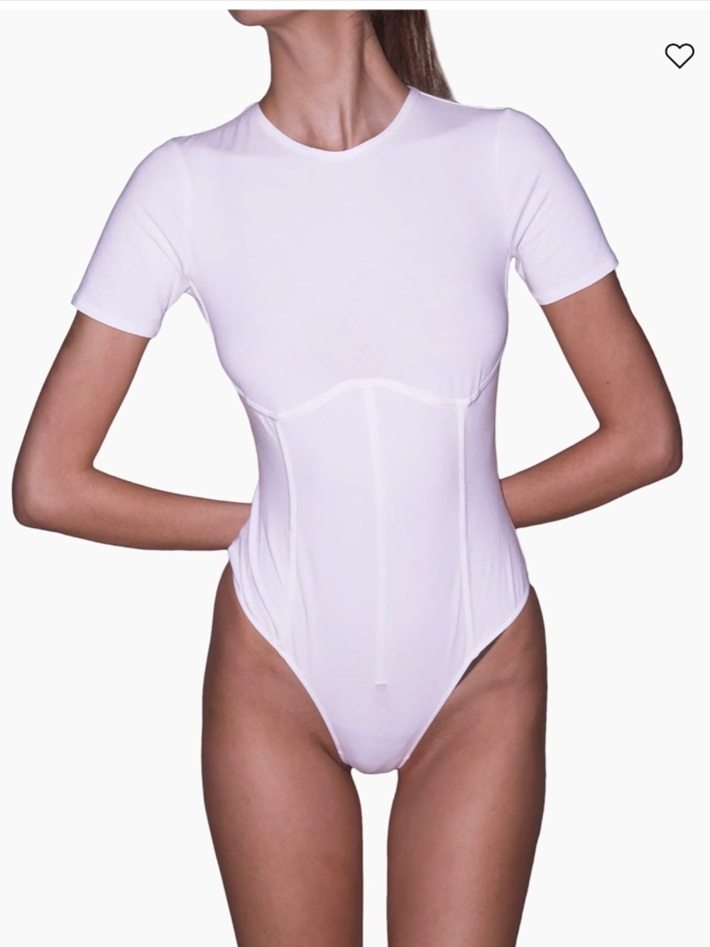 Fleur du Mal White Corset Bodysuit | Size Medium